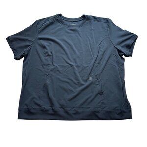 Easy STRETCH Anya Scrub Top Women's Plus Size 3X 2-Pocket Relaxed Crew Neck Gray